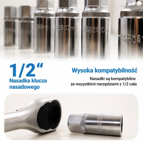 Profesjonalny zestaw wykrętaków do szpilek BITUXX 11 elementów z napędem 1/2″ – narzędzia do usuwania urwanych śrub i trzpieni