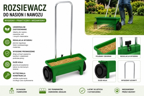 ROZRZUTNIK ROZSIEWACZ SIEWNIK BITUXX DO NASION SOLI NAWOZU 12L