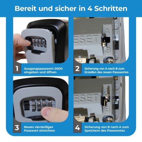 SEJF NA KLUCZE SZYFROWY ZEWNĘTRZNY BITUXX SKRYTKA SZAFKA NA KOD