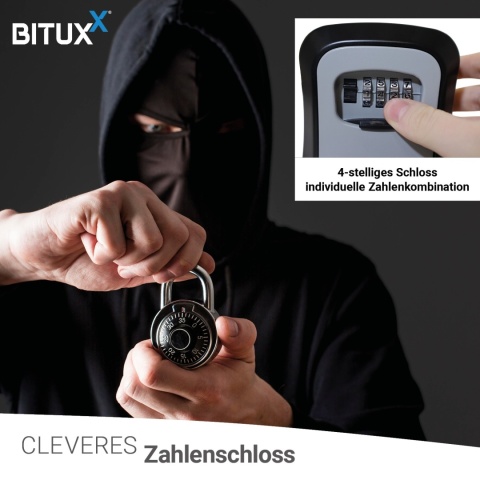 SEJF NA KLUCZE SZYFROWY ZEWNĘTRZNY BITUXX SKRYTKA SZAFKA NA KOD