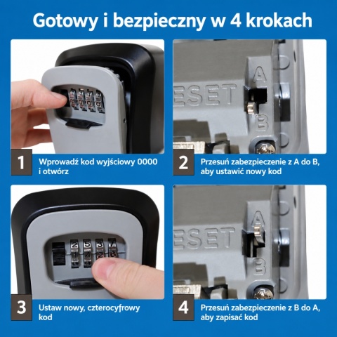 SEJF NA KLUCZE SZYFROWY ZEWNĘTRZNY BITUXX SKRYTKA SZAFKA NA KOD