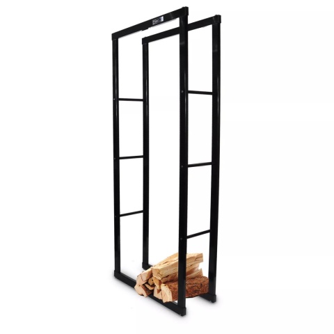 Stalowy funkcjonalny stojak na drzewo czarny 60x150