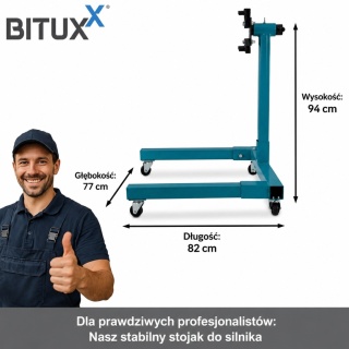 Stojak do montażu silnika 570 kg mobilny obrotowy – mobilny stojak warsztatowy z obrotowym uchwytem do silników i skrzyni biegów
