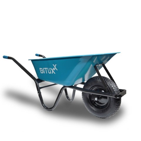 Powystawowa Taczka Ogrodowa Solidna taczka 100L jednokołowa niebieska Mocna 250kg