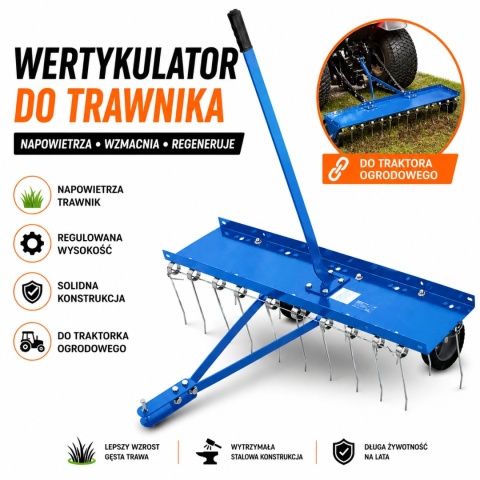 WERTYKULATOR TRAWY TRAWNIKA AREATOR DO TRAKTORA 102CM KOLCE