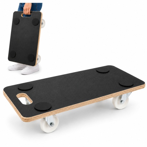 Wózek transportowy 200 kg 58×28,5 cm – platforma z rolką/płytą do transportu ciężkich ładunków
