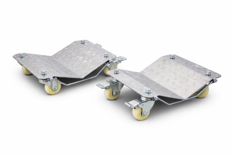 Zestaw 2 sztu wózków manewrowych stalowe wózki mobilne na kółkachdo samochodów