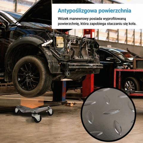 Zestaw wózków manewrowych 2szt po 680kg stalowe Bituxx Profesjonalne