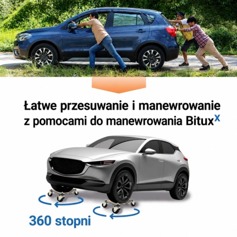 Zestaw wózków manewrowych 2szt po 680kg stalowe Bituxx Profesjonalne