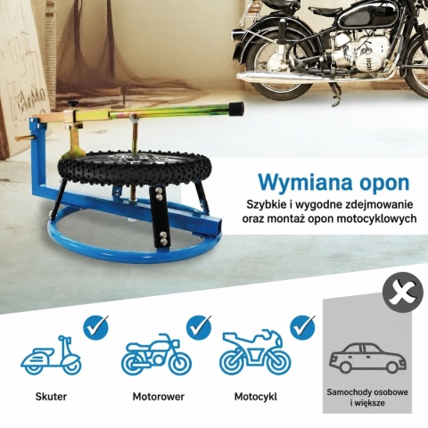 BITUXX Montażownica do opon motocyklowych – łatwa wymiana opon