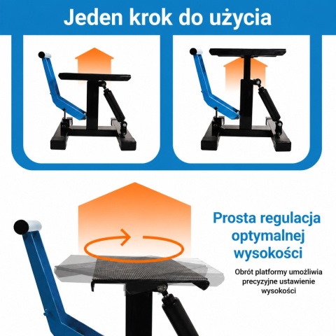 Bituxx podnośnik do motocykla z amortyzatorem – max. 150 kg, uniwersalny