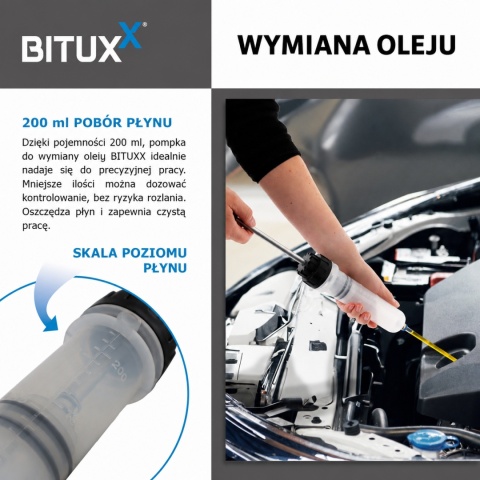 Bituxx ręczna pompka napełniająca / przelewowa 0,2 l Mocna konstrukcja