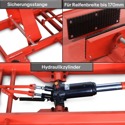 Hydrauliczny podnośnik motocyklowy Bituxx 460 kg – platforma serwisowa, regulowany lift