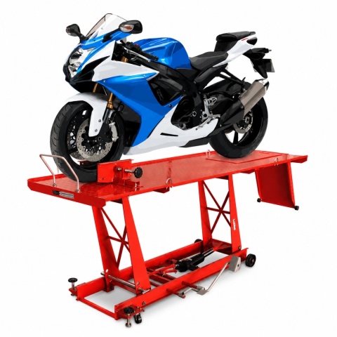 Hydrauliczny podnośnik motocyklowy Bituxx 460 kg – platforma serwisowa, regulowany lift