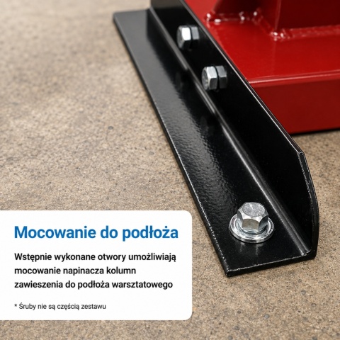 Hydrauliczny ściągacz do sprężyn 2,5 t Bituxx ściskacz sprężyn zawieszenia 70–200 mm z pedałem nożnym