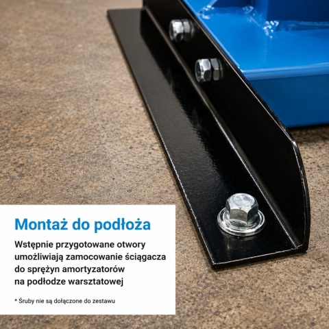 Hydrauliczny ściągacz sprężyn 2,5T pedał nożny regulacja 70-200 mm