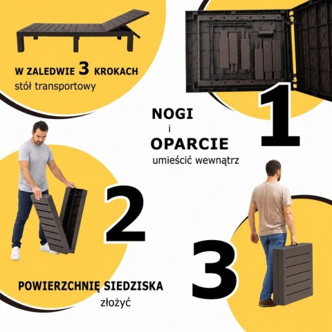 Leżak plażowy składany w walizkę ogrodowy turystyczny na Ogród składany