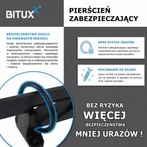 Ręczny rębak do drewna łuparka ręczka wytrzymała czarna stalowa solidna konstrukcja