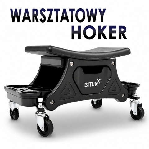 Taboret Warsztatowy Krzesło Krzesełko Stołek z kółkami z organizerem
