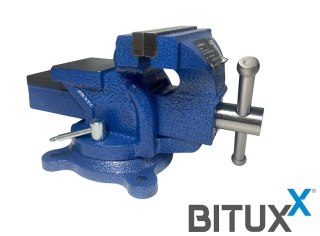 Imadło Ślusarskie Stołowe z żeliwa szczęki BITUXX 100mm Obrotowe 360 stopni