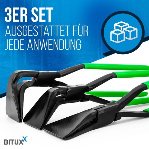 Kleszcze dekarskie Blacharskie szczypce/cęgi do gięcia blachy 3szt. Zielone Bituxx