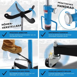 Mobilny podnośnik warsztatowy podnośnik hydrauliczny stabilny do skrzyń biegów