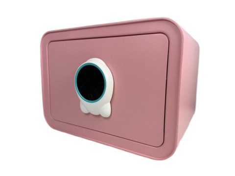 Różowy sejf biurowy domowy na kod i klucz elektroniczny skarbonka