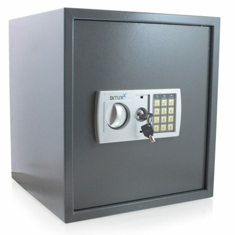 Sejf elektroniczny na kod szyfr + kluczyki duży Domowy 35x40x36cm