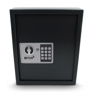 SEJF ELEKTRONICZNY SZAFKA NA KLUCZE 48 HACZYKÓW CZARNA NA SZYFR KOD BITUXX