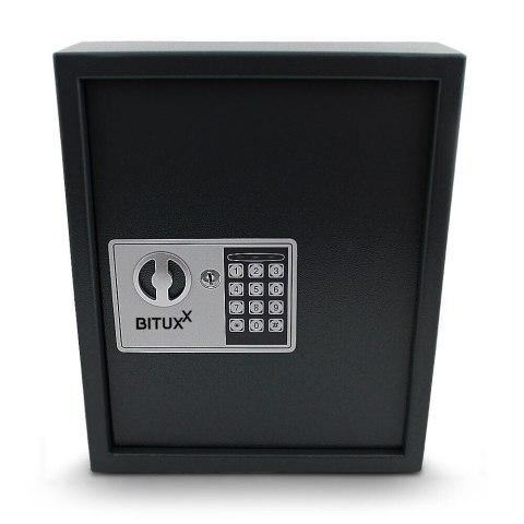 SEJF ELEKTRONICZNY SZAFKA NA KLUCZE 48 HACZYKÓW CZARNA NA SZYFR KOD BITUXX