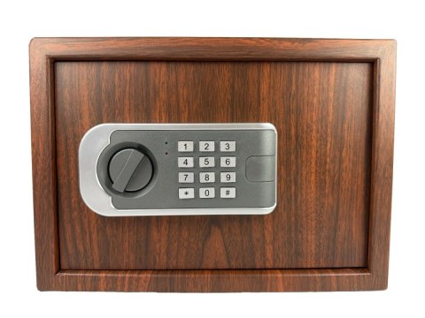 Sejf biurowy domowy imitujący drewno Szafka pancerna Sejfik Meblowy klucz