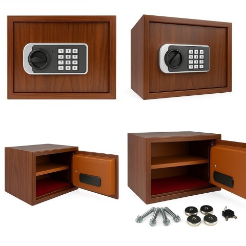 Sejf biurowy domowy imitujący drewno Szafka pancerna Sejfik Meblowy klucz