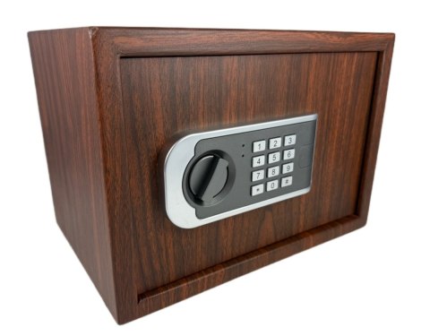 Sejf biurowy domowy imitujący drewno Szafka pancerna Sejfik Meblowy klucz