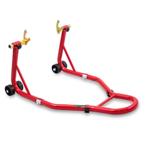 Stojak motocyklowy czerwony uchwyt podnośnik 200kg tylne koło 21-34cm motor