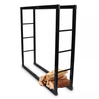 Stojak na drewno opałowe 100×100×25 cm metalowy regał na drewno kominkowe