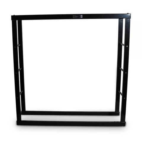 Stojak na drewno opałowe 100×100×25 cm metalowy regał na drewno kominkowe