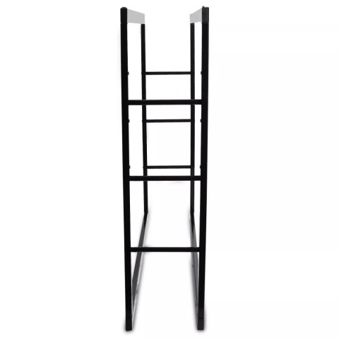 Stojak na drewno opałowe 100×100×25 cm metalowy regał na drewno kominkowe