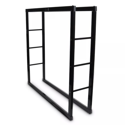 Stojak na drewno opałowe 100×100×25 cm metalowy regał na drewno kominkowe