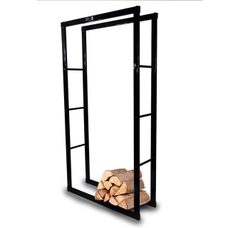 Wysoki stojak na drewno kominkowe Bituxx 80×150 cm metalowy kosz do drewna