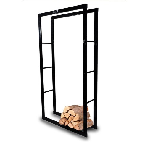 Wysoki stojak na drewno kominkowe Bituxx 80×150 cm metalowy kosz do drewna