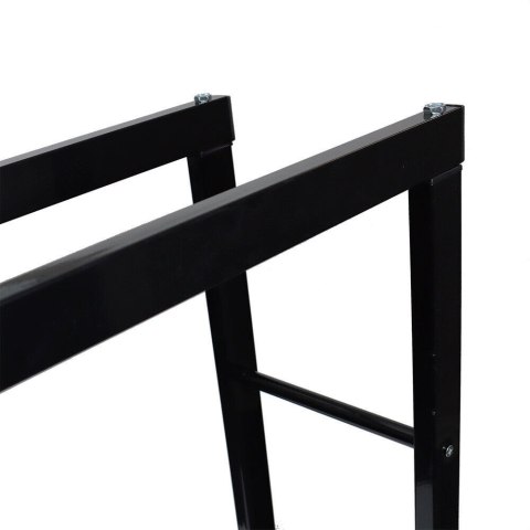 Wysoki stojak na drewno kominkowe Bituxx 80×150 cm metalowy kosz do drewna