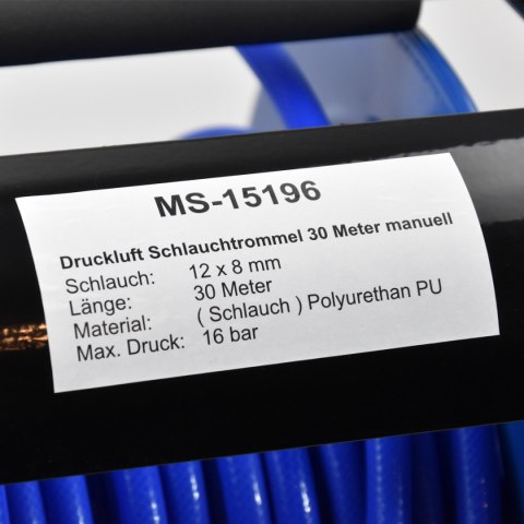 WĄŻ PNEUMATYCZNY 30M Z BĘBNEM BITUXX KORBKA DO ZWIJANIA NIEBIESKI