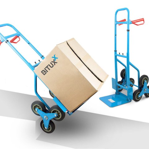 WÓZEK MAGAZYNOWY BITUXX SCHODKOWY Z REGULACJĄ WYSOKOŚCI UDŹWIG 200KG