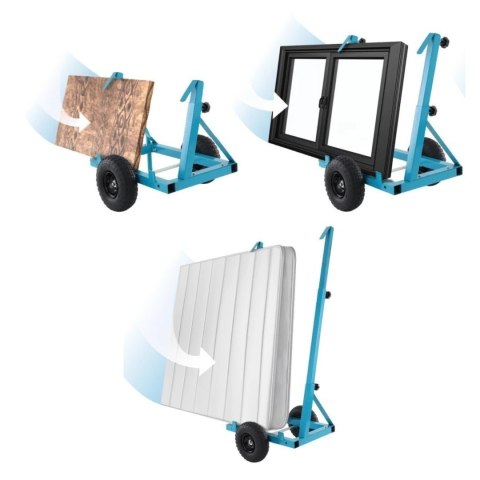Wózek do transportu płyt do 200kg BITUXX okien regipsów drzwi i okien