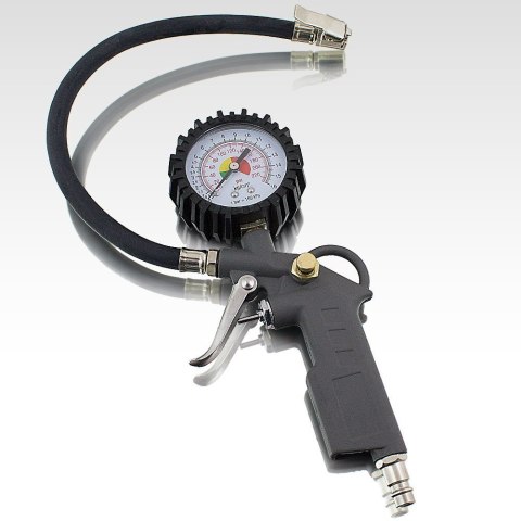 Zestaw akcesoriów do kompresora 4 el. – wąż 15 m, manometr, pistolety z długą i krótką dyszą