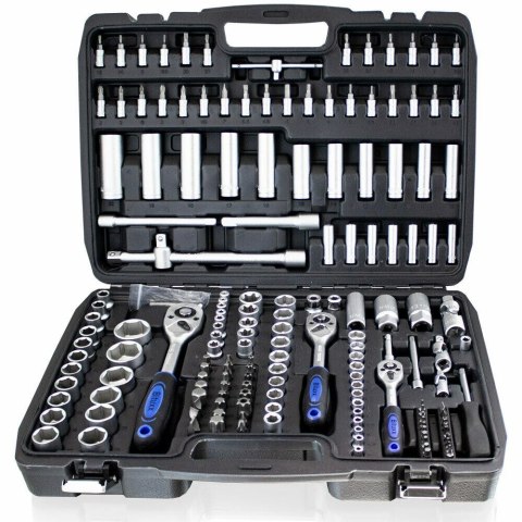 Komplet narzędzi w walizce klucze nasadowe bity imbusy w praktycznej walizce zestaw 171 elementów