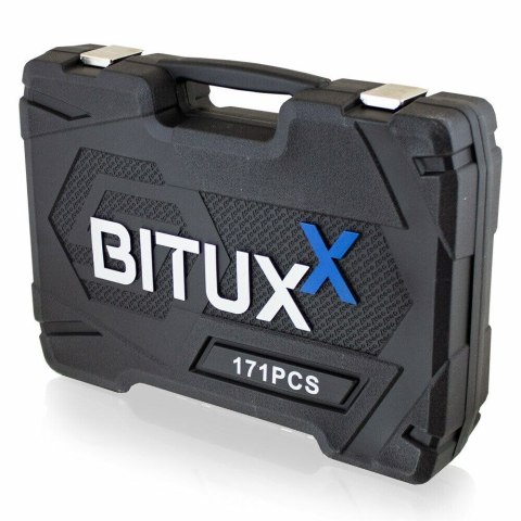 Komplet narzędzi w walizce klucze nasadowe bity imbusy w praktycznej walizce zestaw 171 elementów
