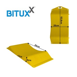 ZESTAW PODKŁADEK POD KOŁA ZABEZPIECZAJĄCE 4 SZTUKI OCHRANIACZE BITUXX ŻÓŁTE