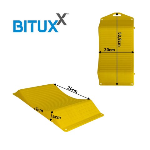 ZESTAW PODKŁADEK POD KOŁA ZABEZPIECZAJĄCE 4 SZTUKI OCHRANIACZE BITUXX ŻÓŁTE