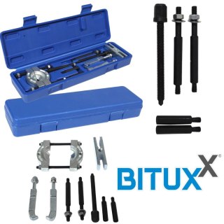 Zestaw ściągaczy do łożysk z nożem rozdzielającym 15-58mm Bituxx 9 elementów